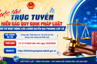 HƯỞNG ỨNG CUỘC THI TRỰC TUYẾN TÌM HIỂU CÁC QUY ĐỊNH PHÁP LUẬT VỀ  TỔ CHỨC VÀ HOẠT ĐỘNG CỦA CHÍNH QUYỀN ĐỊA PHƯƠNG CẤP XÃ